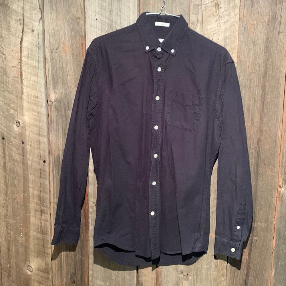 Frank & Oak Jasper Long Sleeve Button Down Shirt sz S